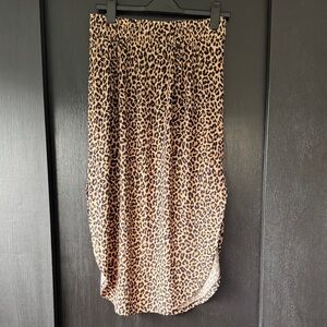 Jackson Rowe Leopard Print Midi Skirt